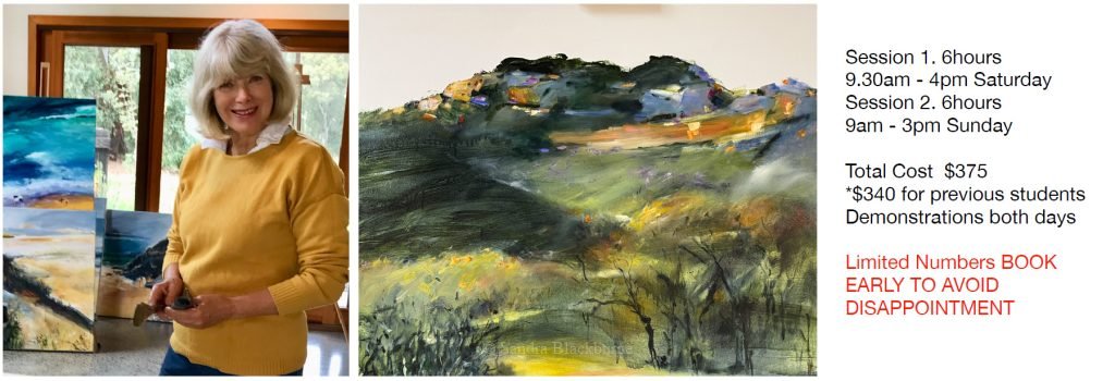 Drawing to Painting Summer Workshop in the stunning Hunter Valley with Sandra Blackburne Saturday